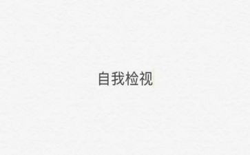 自检工作报告优质7篇